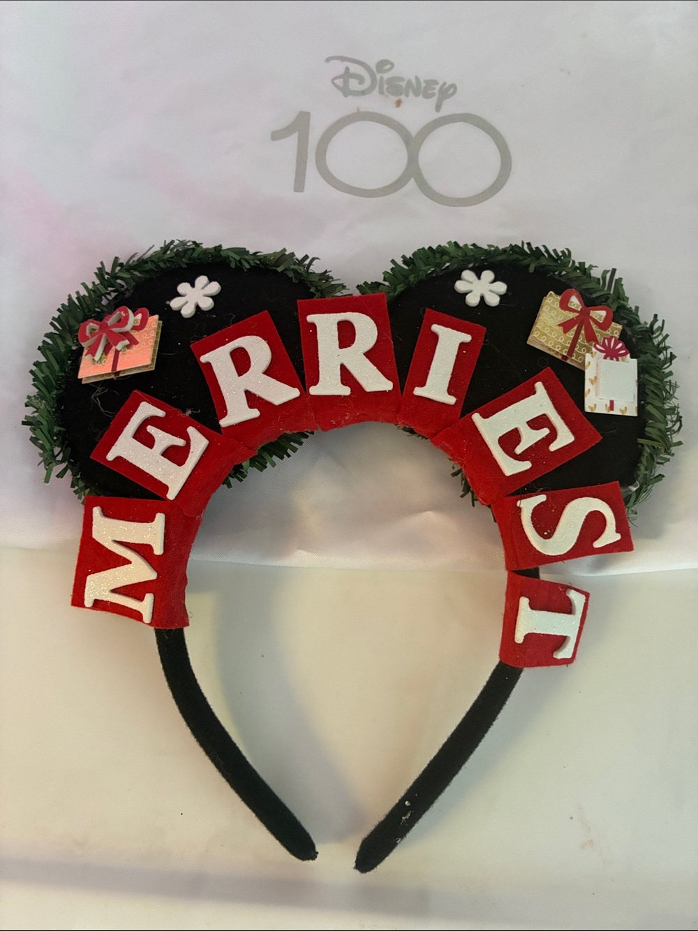 Disney Merry Christmas Minnie Ears Holiday Headband
